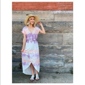 Smocked cloud stain dress
